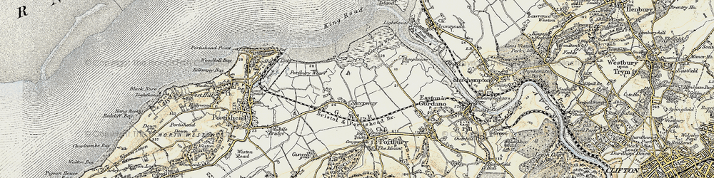 Old map of Sheepway in 1899