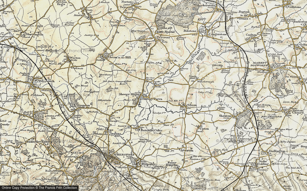 Old Map of Sheepy Parva, 1901-1903 in 1901-1903