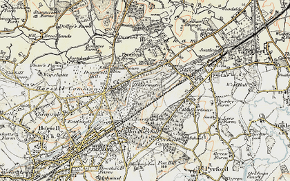 Old map of Sheerwater in 1897-1909