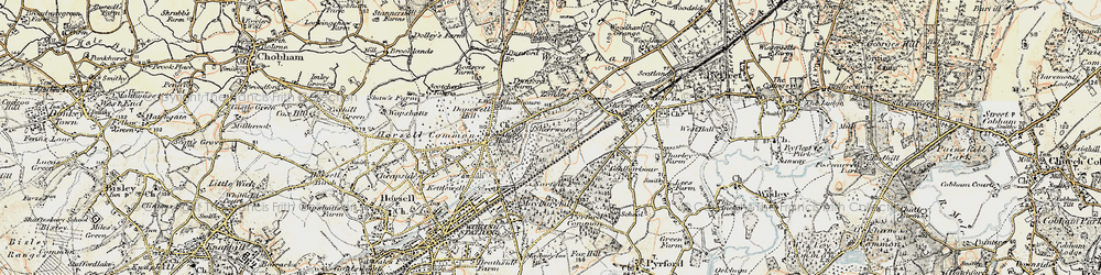 Old map of Sheerwater in 1897-1909