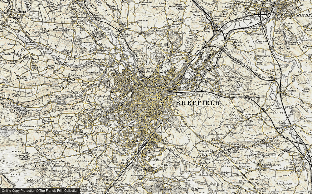 Old Map of Sheffield, 1903 in 1903