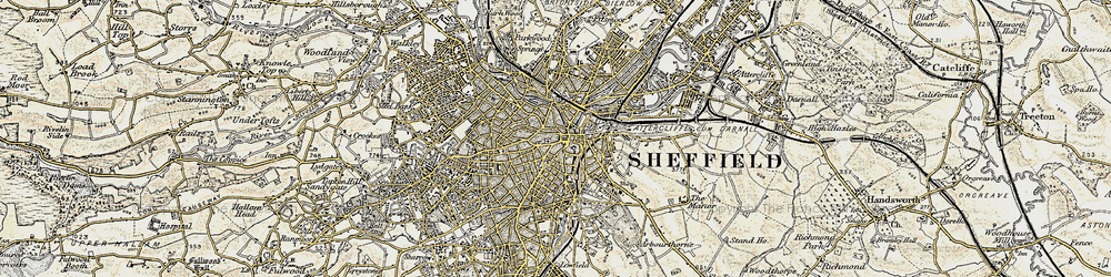 Old map of Sheffield in 1903