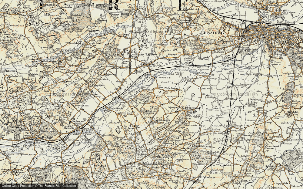Old Map of Sheffield Bottom, 1897-1900 in 1897-1900