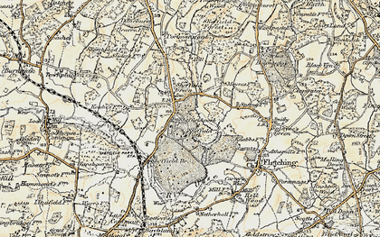 Old map of Sheffield Park Sta in 1898