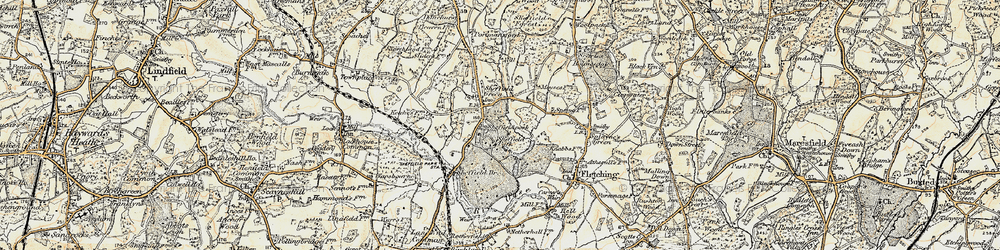 Old map of Sheffield Park Sta in 1898