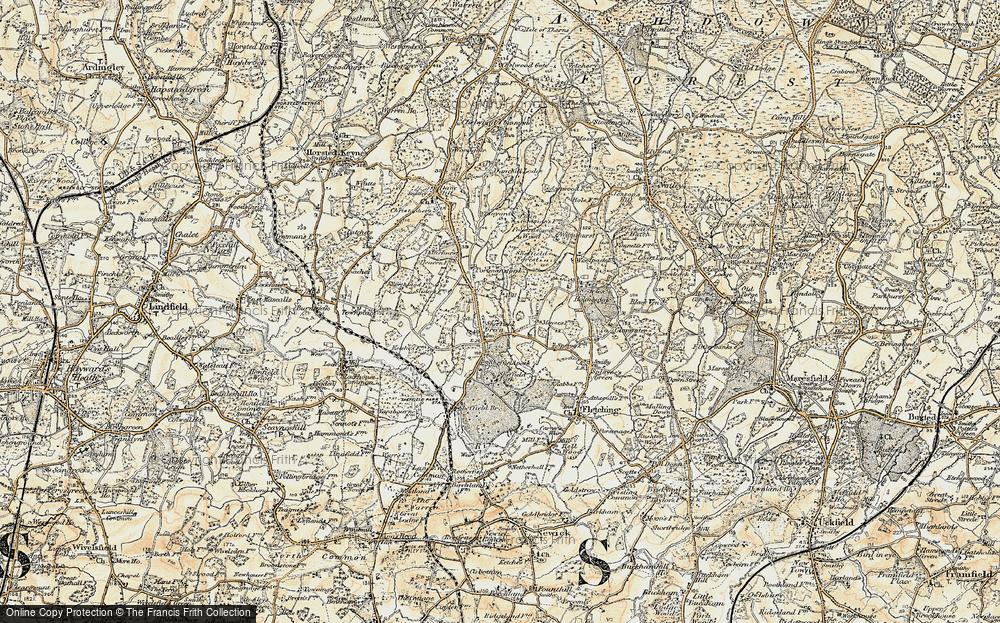 Old Map of Historic Map covering Searles in 1898
