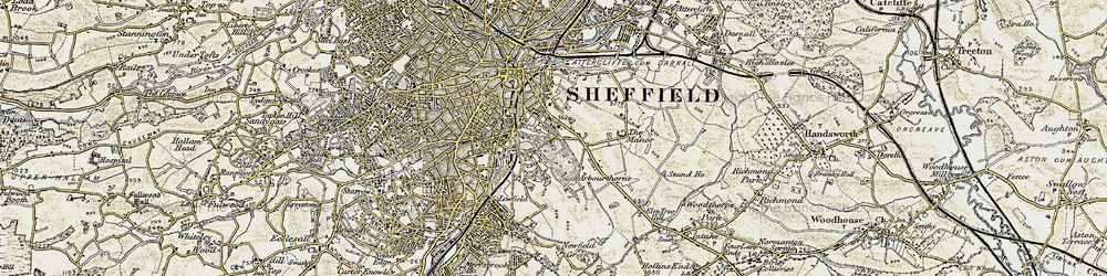 Old map of Sheffield Park in 1903