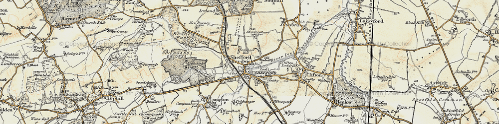 Old map of Shefford in 1898-1901