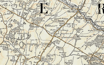 Old map of Shefford Woodlands in 1897-1900