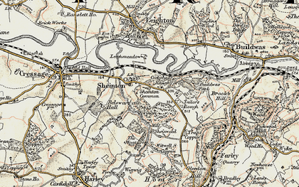 Old map of Belswardyne Hall in 1902