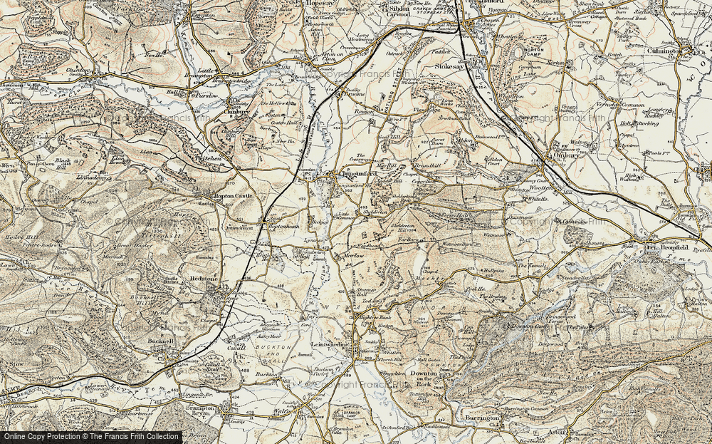 Old Map of Historic Map covering Woodhead in 1901-1903