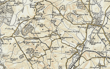 Old map of Shelfield in 1899-1902