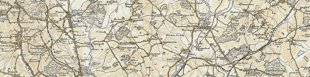 Old map of Shelfield in 1899-1902