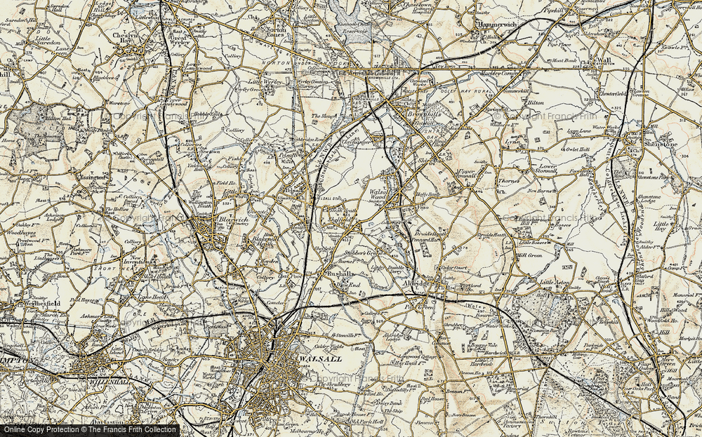 Old Map of Shelfield, 1902 in 1902