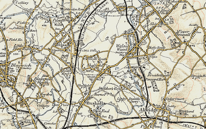 Old map of Shelfield in 1902