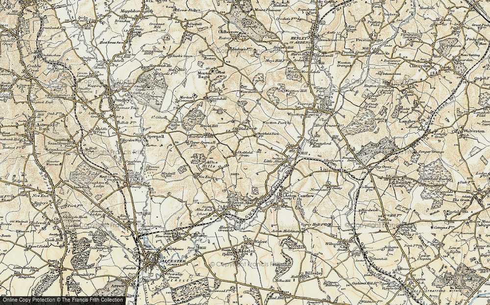 Old Map of Shelfield Green, 1899-1902 in 1899-1902
