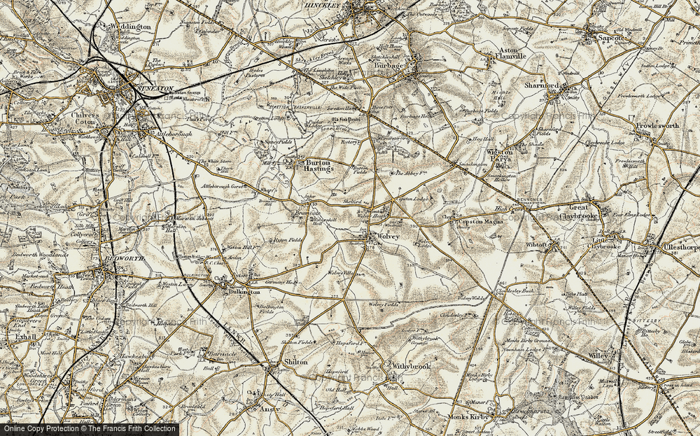 Old Map of Shelford, 1901-1902 in 1901-1902