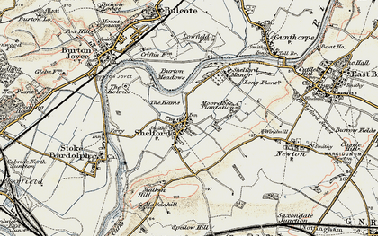 Old map of Shelford in 1902-1903