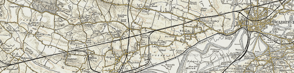 Old map of Shell Green in 1903