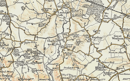 Old map of Shelley in 1898-1901