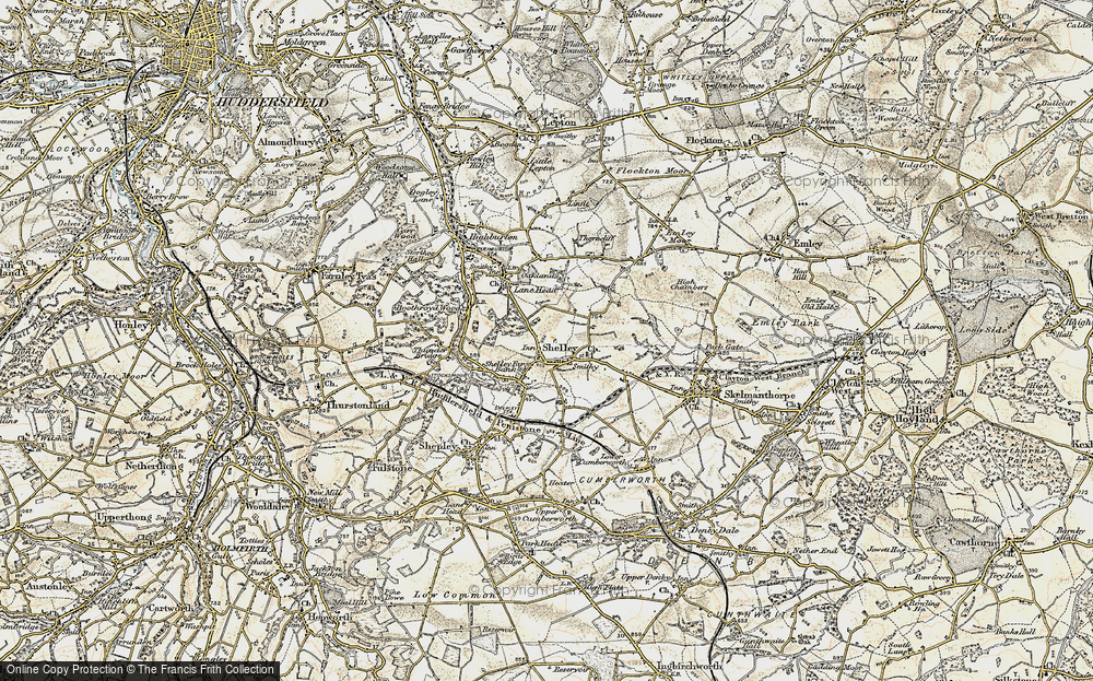 Old Map of Shelley, 1903 in 1903