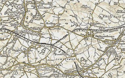 Old map of Shelley Woodhouse in 1903