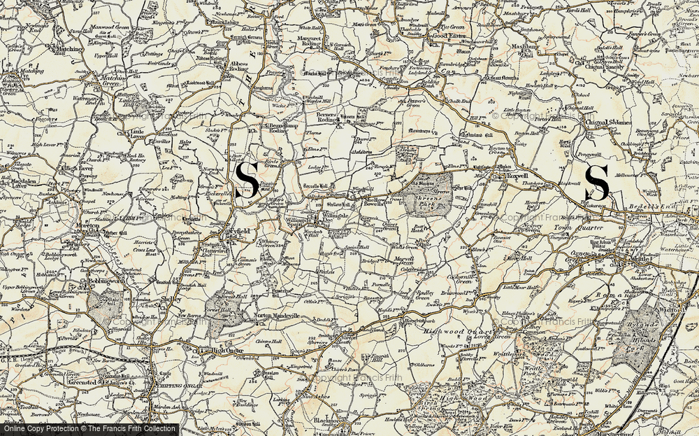 Old Map of Shellow Bowells, 1898 in 1898