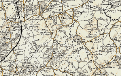 Old map of Shellwood Cross in 1898-1909