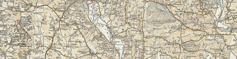 Old map of Birche, The in 1899-1902
