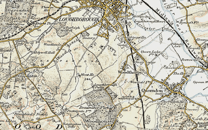 Old map of Shelthorpe in 1902-1903