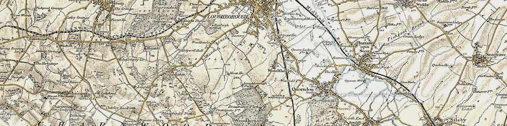 Old map of Shelthorpe in 1902-1903