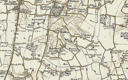 Old map of Shelton in 1901-1902