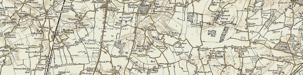 Old map of Shelton in 1901-1902