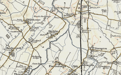 Old map of Shelton in 1902-1903