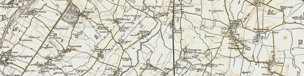 Old map of Shelton in 1902-1903