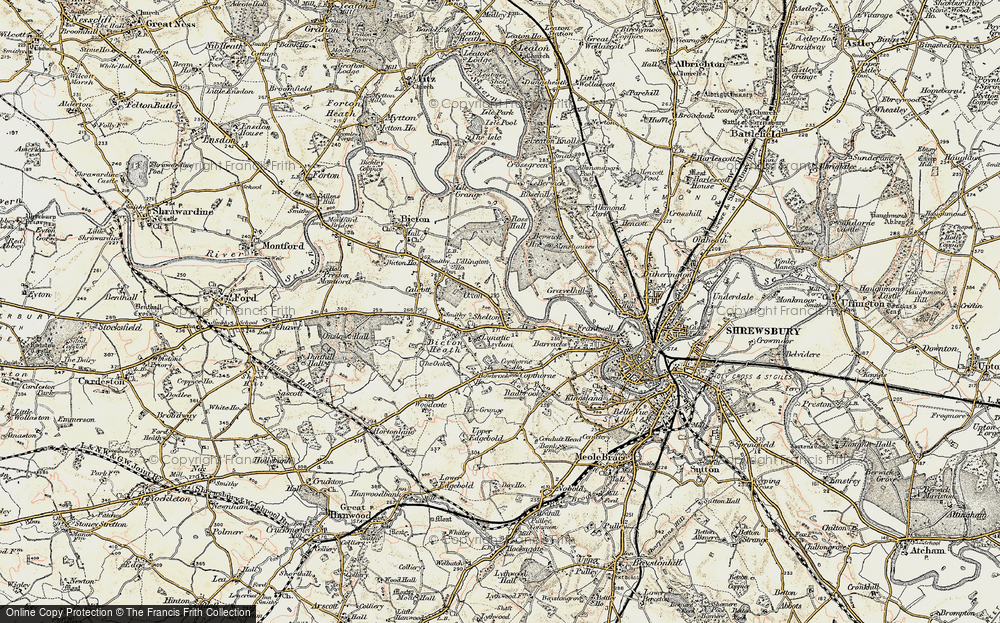 Old Map of Historic Map covering Berwick Ho in 1902