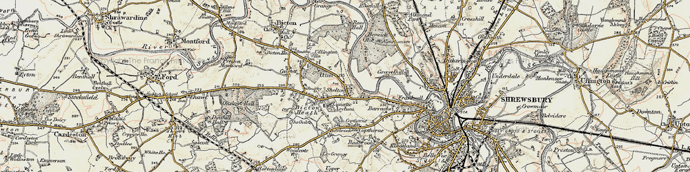 Old map of Berwick Ho in 1902