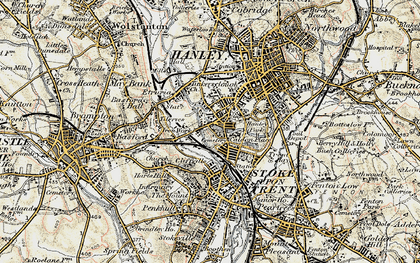 Old map of Shelton in 1902