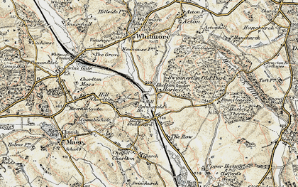 Old map of Shelton under Harley in 1902