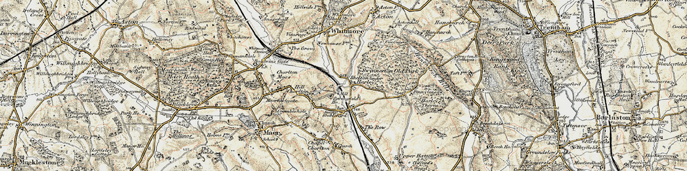 Old map of Shelton under Harley in 1902