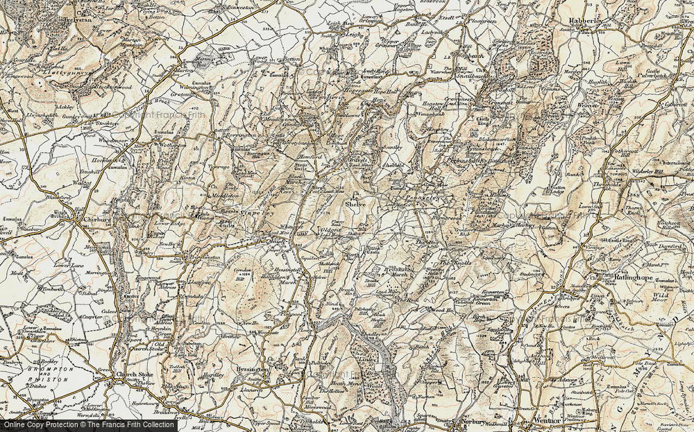 Old Map of Shelve, 1902-1903 in 1902-1903