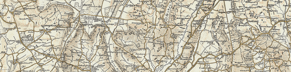 Old map of Shelvin in 1898-1900
