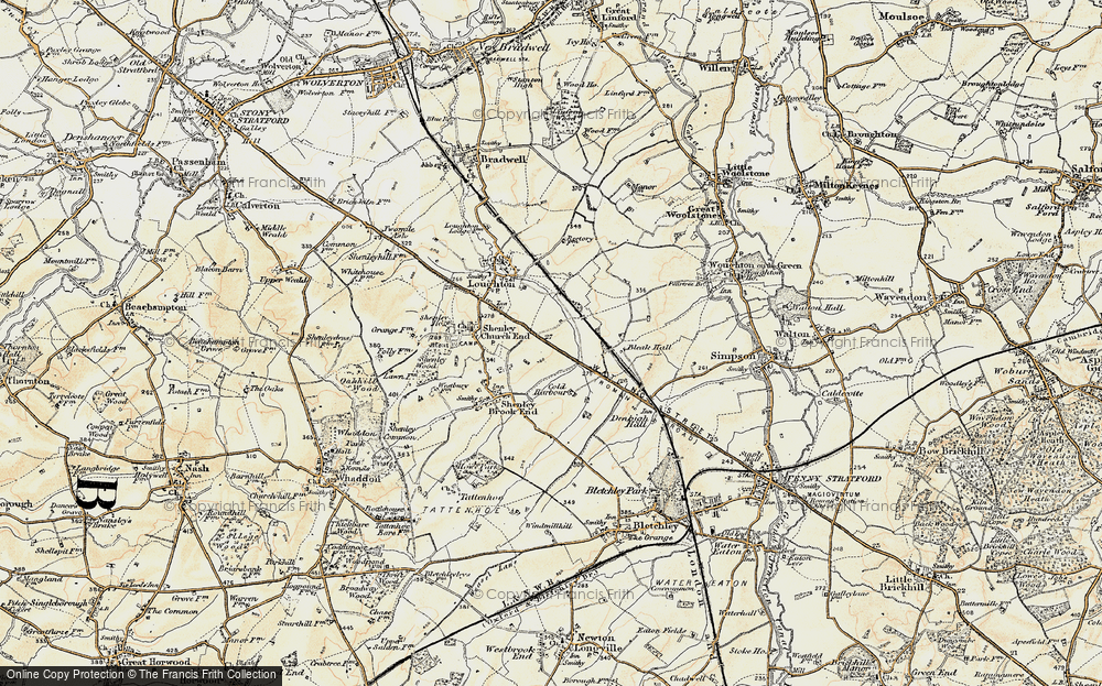Old Map of Shenley Lodge, 1898-1901 in 1898-1901