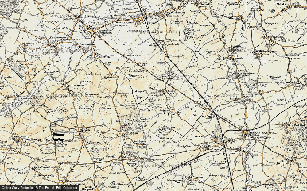Old Map of Shenley Wood, 1898-1901 in 1898-1901