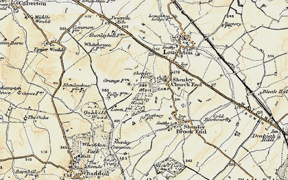 Old map of Shenley Wood in 1898-1901