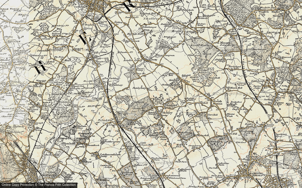 Old Map of Shenleybury, 1897-1898 in 1897-1898