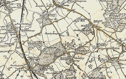 Old map of Shenleybury in 1897-1898
