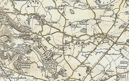 Old map of Batchy Hill in 1900-1901