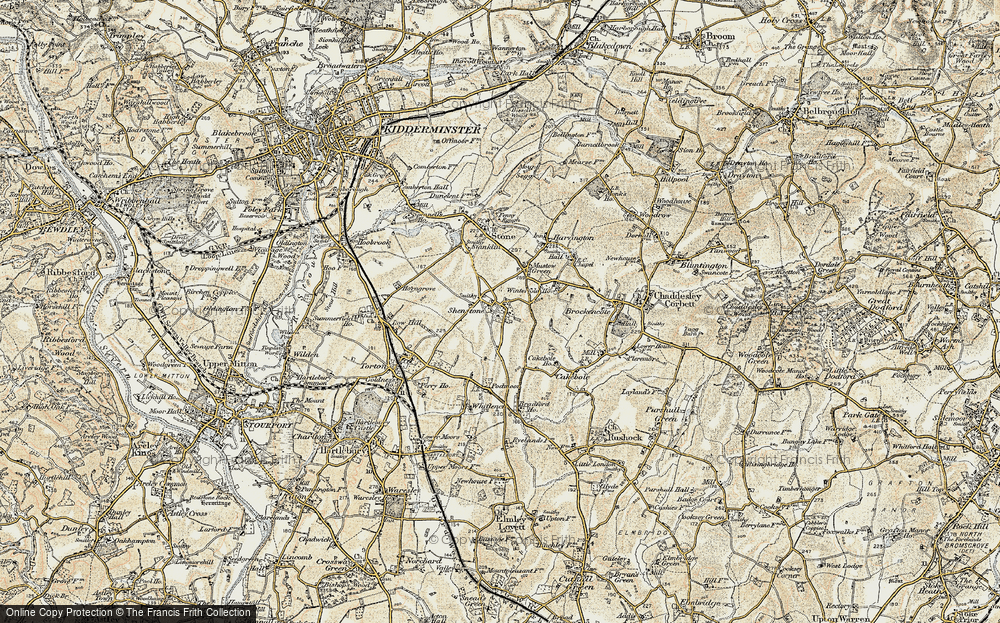 Old Map of Shenstone, 1901-1902 in 1901-1902
