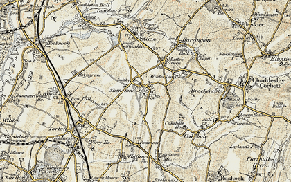 Old map of Shenstone in 1901-1902